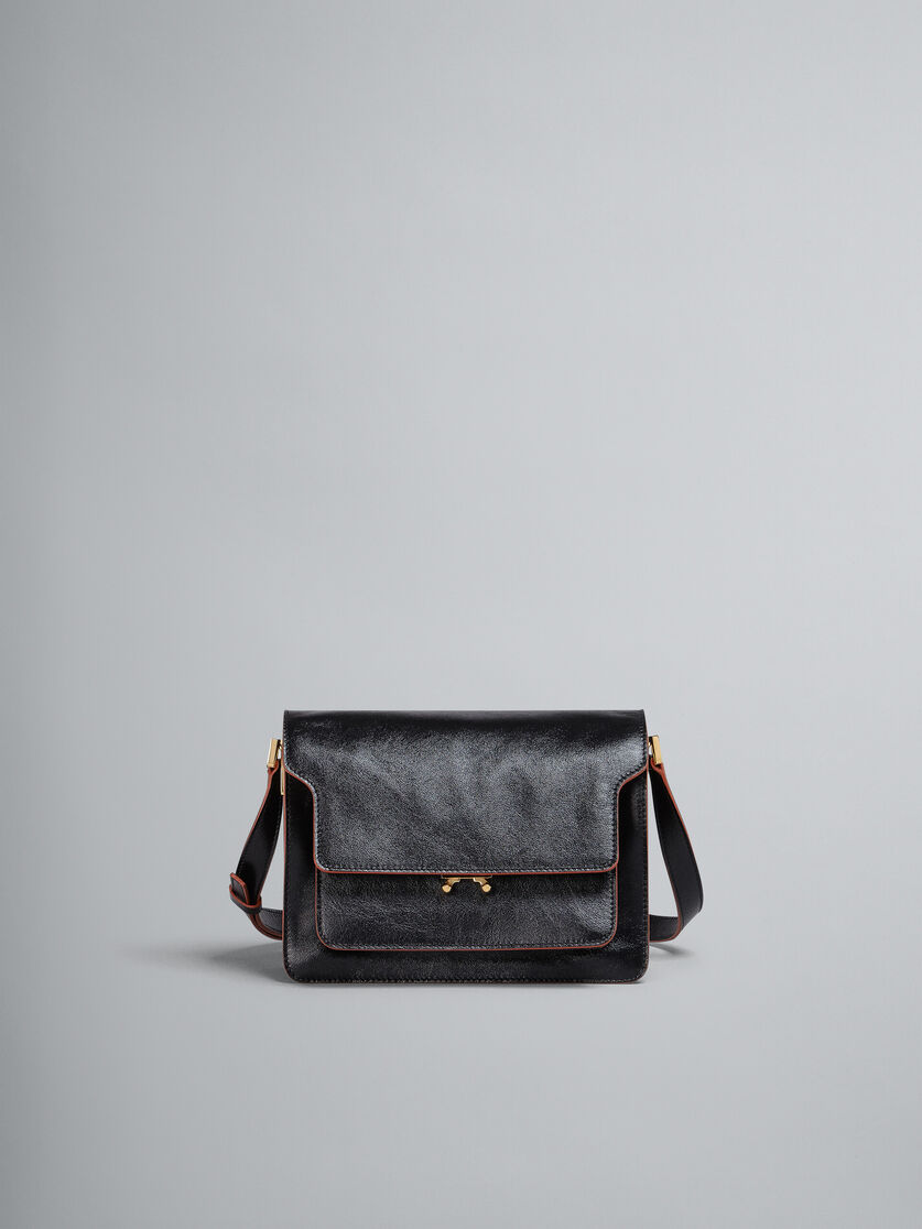 Mittelgroße Tasche TRUNK SOFT aus braunem Leder - Schultertaschen - Image 1