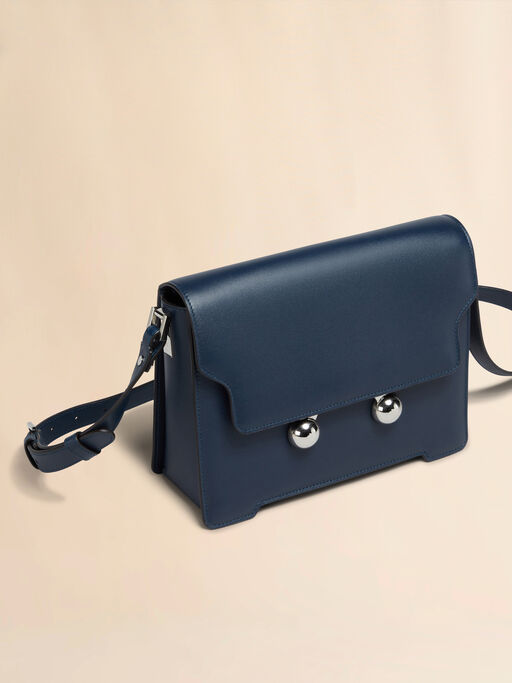 Deep blue leather Trunkaroo medium shoulder bag - Shoulder Bags