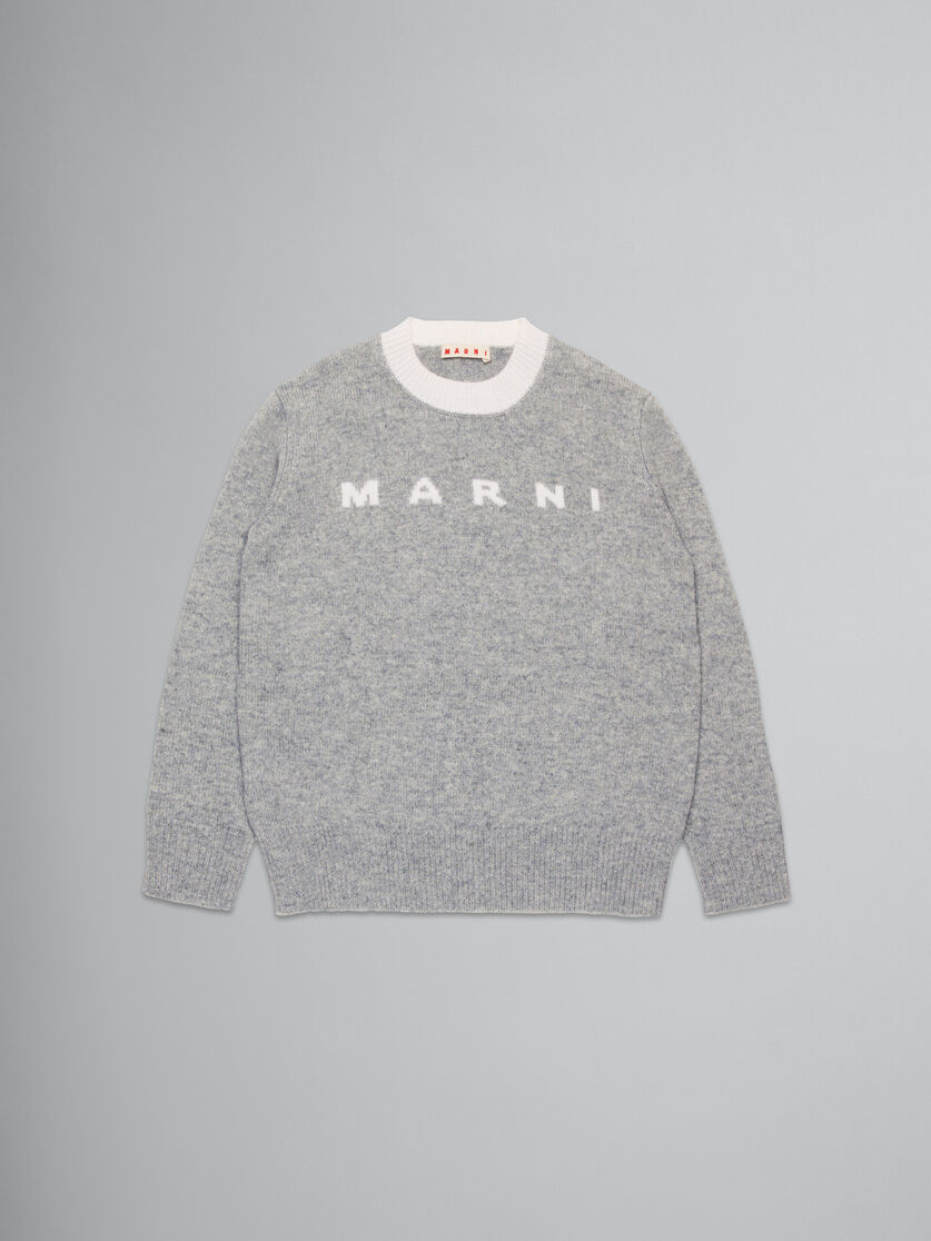 グレー ロゴ カシミア混紡製 セーター | Marni
