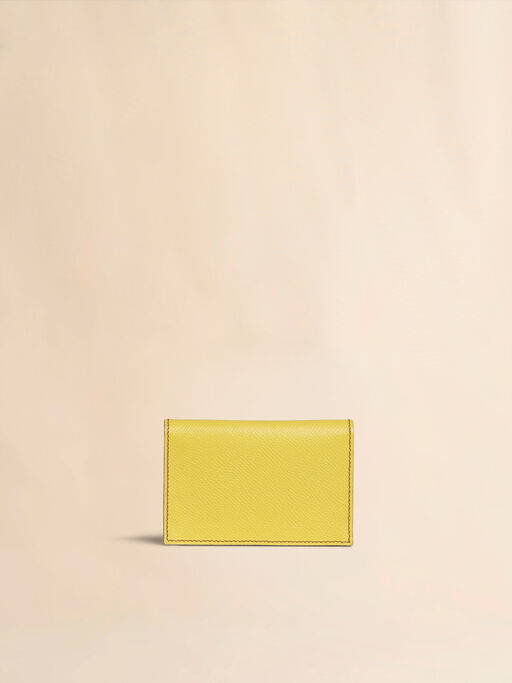 イエロー ビジネスカードケース - 財布