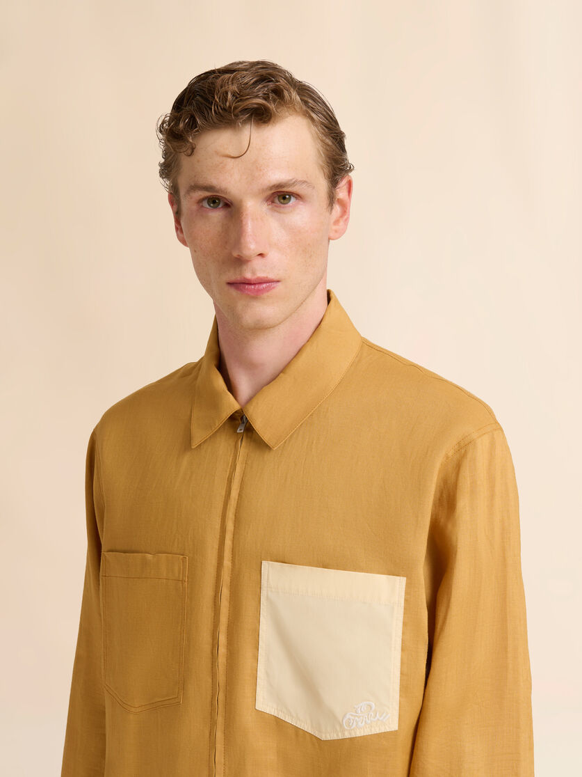 Marni Wavesロゴ入り イエロー ラミージップシャツ, Image 4