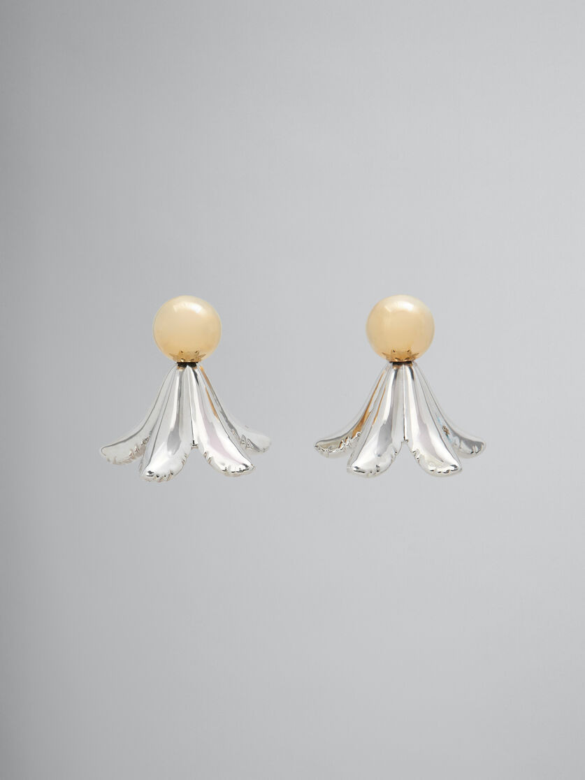 Dangling puffy flower earrings - Earrings - Image 1