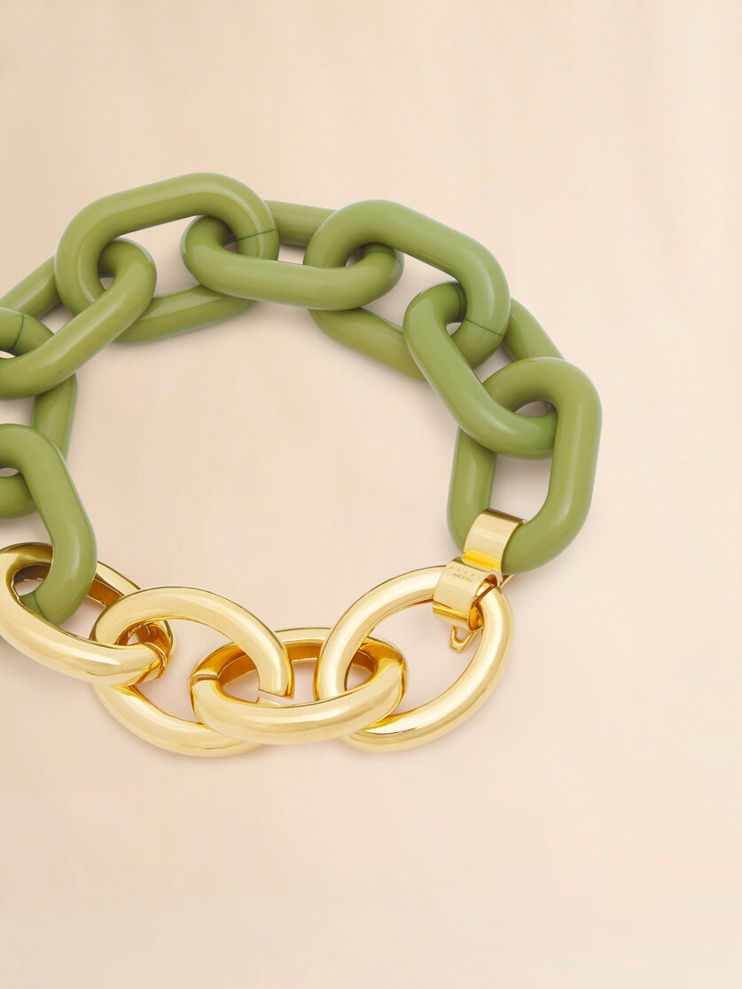 Brown resin chain necklace - Necklaces - Image 4