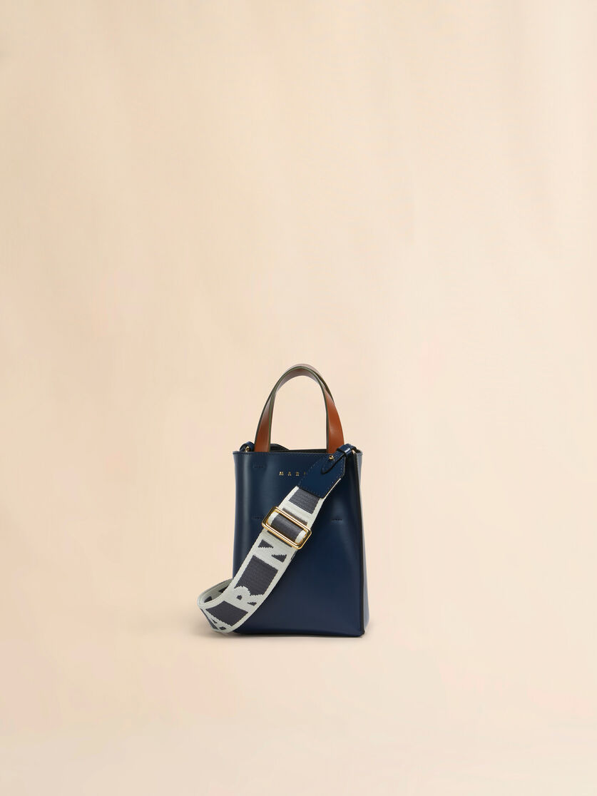 Deep green brown and black leather Museo nano bag - Shopping Bags - Image 1
