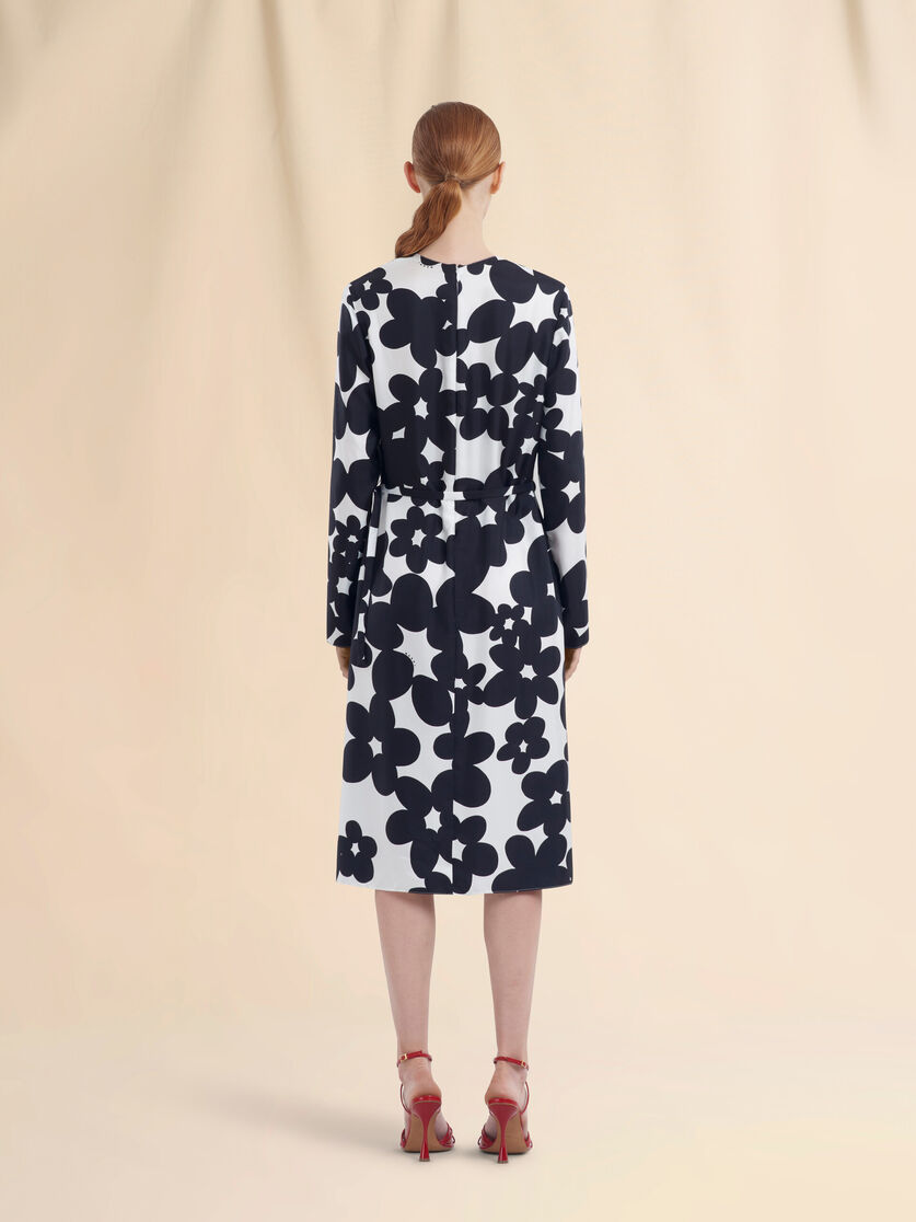 Black and white Dilles print silk dress - Dresses - Image 3