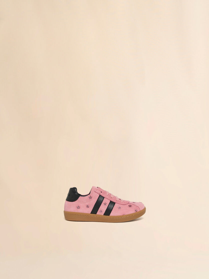 ピンクと黒のスエード・スニーカー - スニーカー - Image 1
