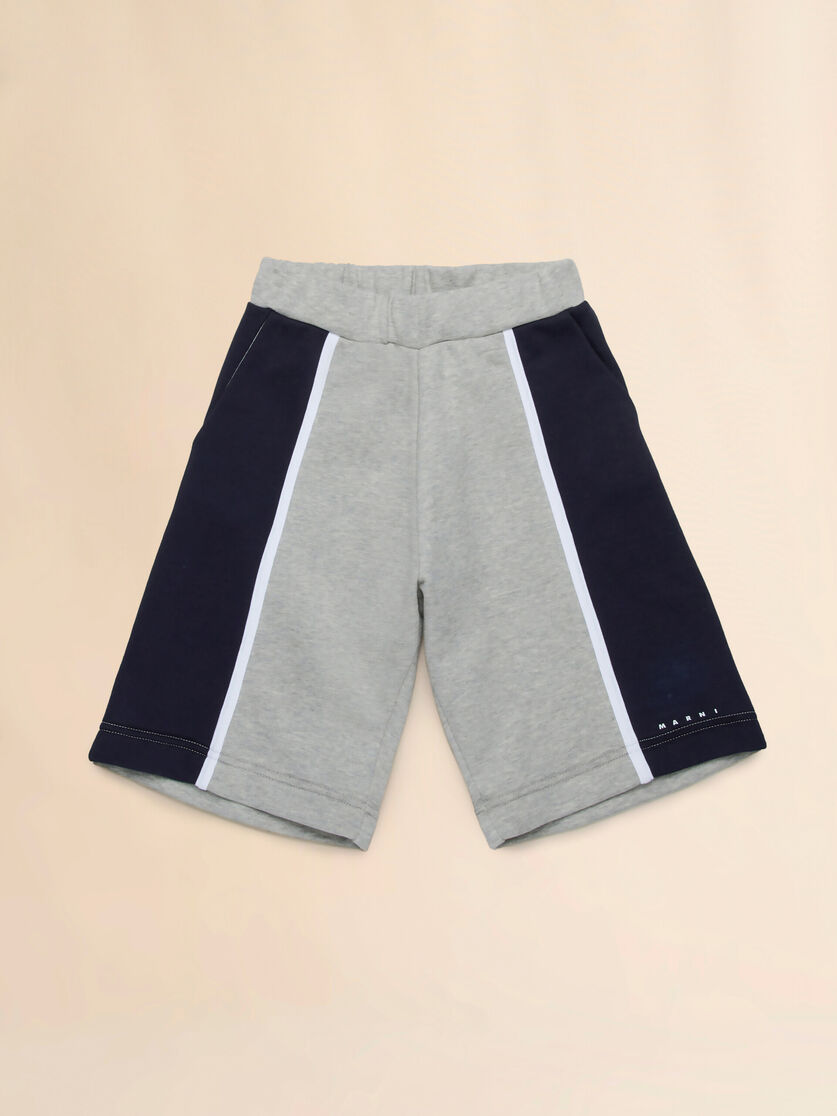 Fleece shorts with colorblock details - Pants - Image 1