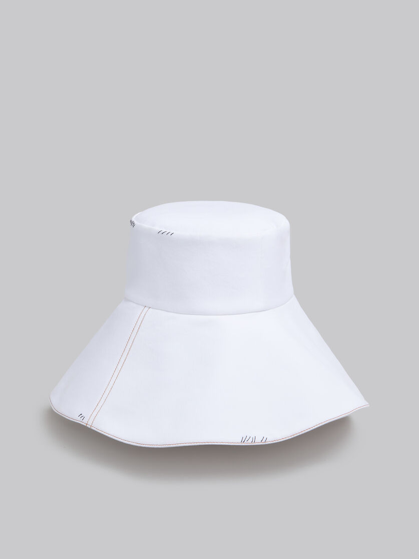 Cappello bucket in denim blu con impunture Marni - Cappelli - Image 3