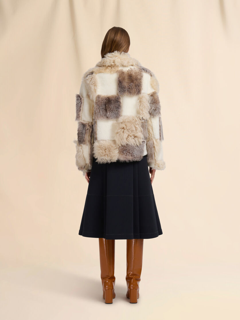 Cream mixed shearling jacket - Jackets - Image 3