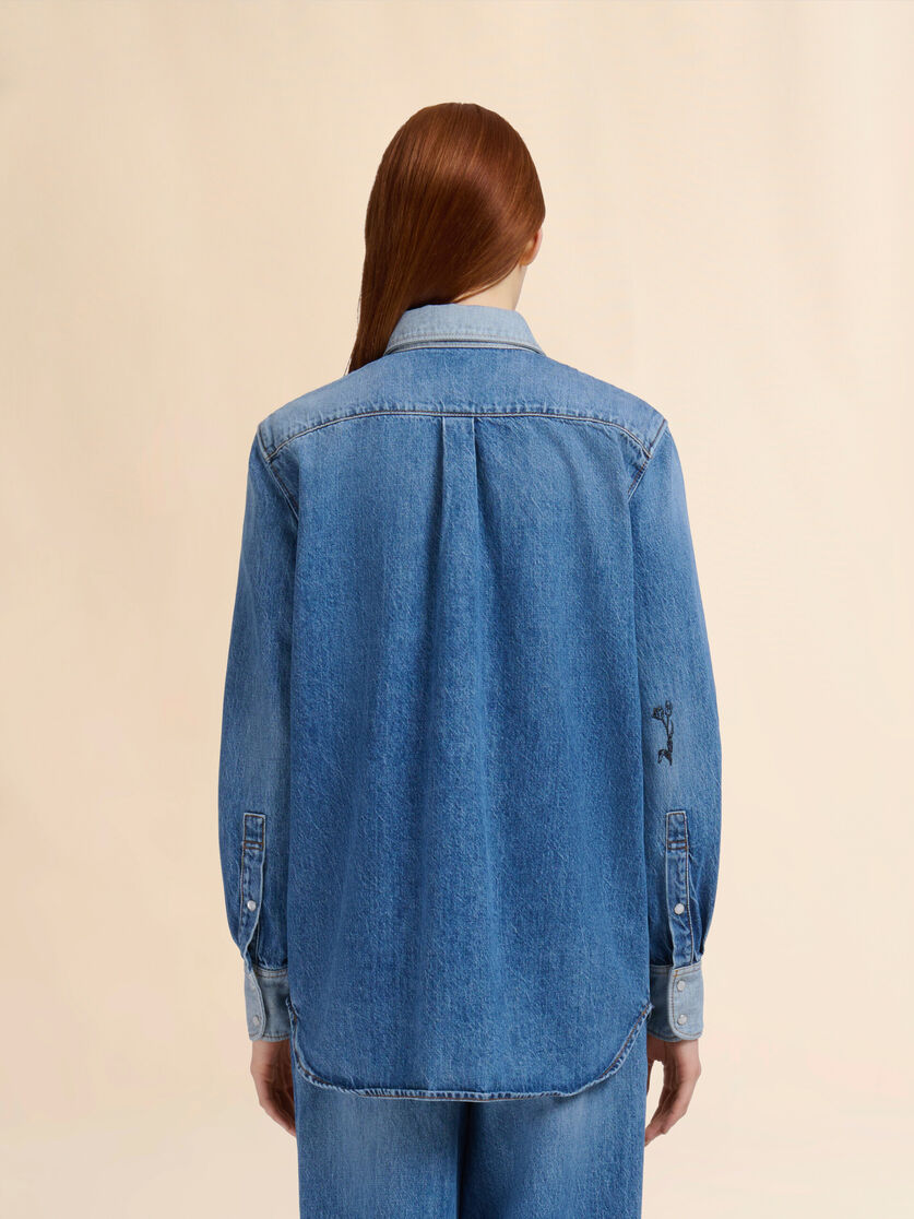 Blue denim shirt - Shirts - Image 3