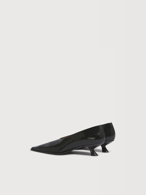 Black leather pump - Pumps