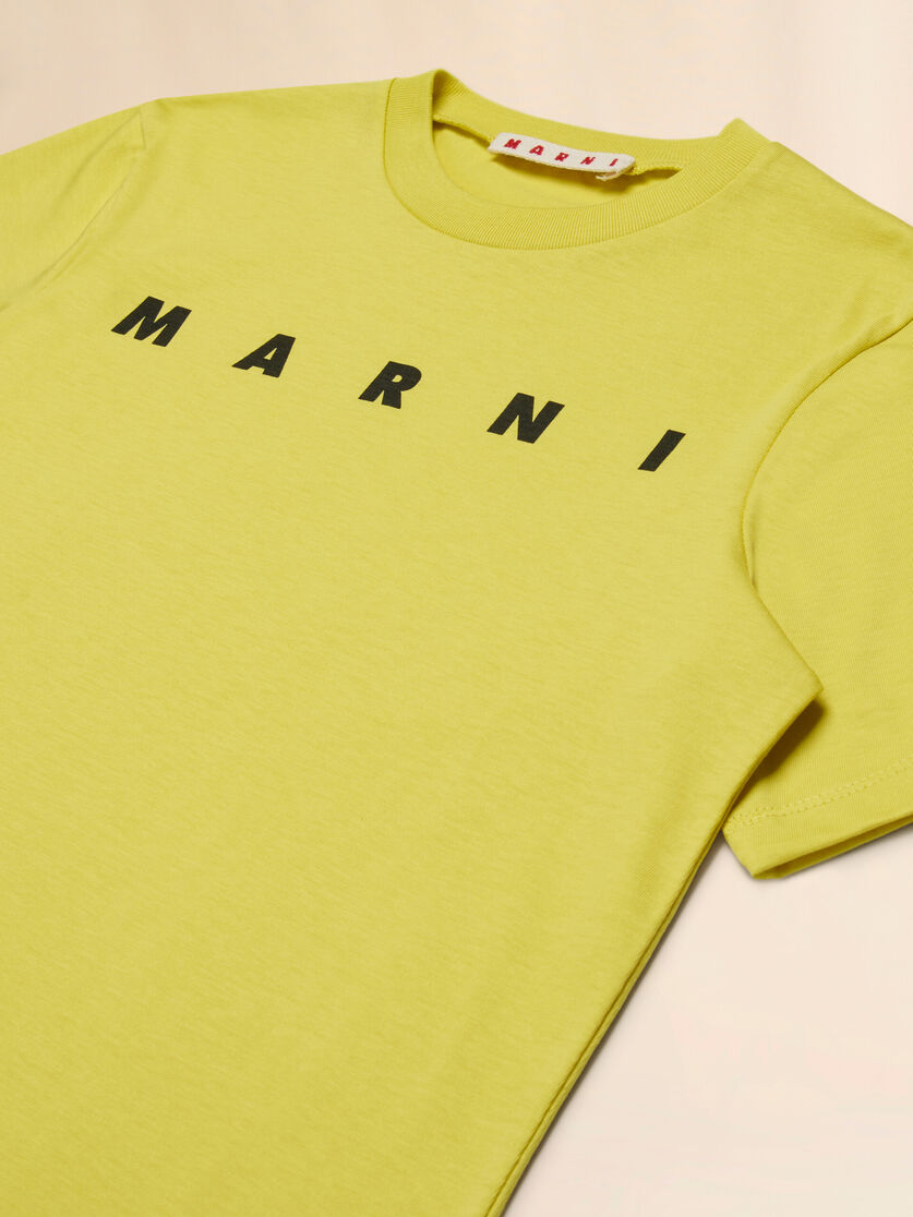 Yellow cotton T-shirt with Marni print - T-shirts - Image 3