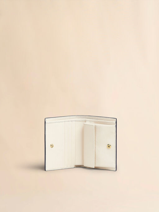 White saffiano leather bi-fold wallet - Wallets
