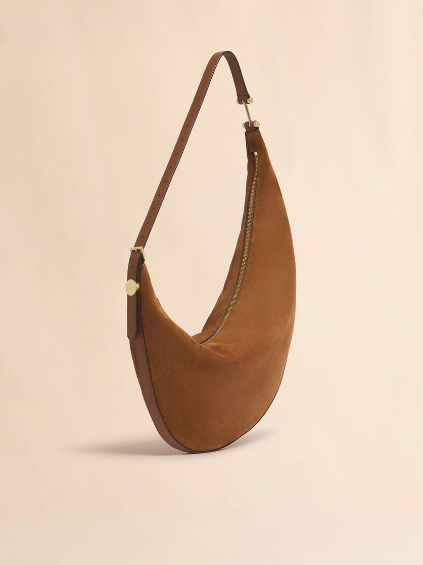 Brown suede Dot small hobo bag - Shoulder Bags - Image 6
