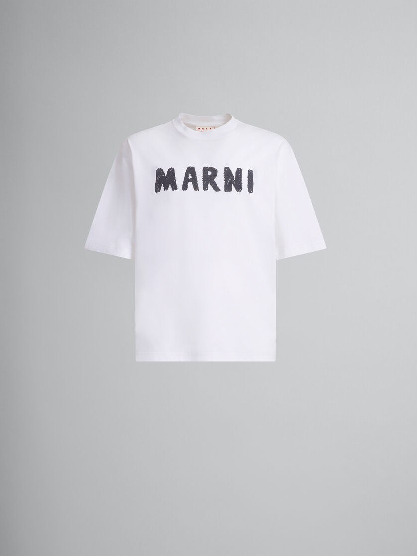 ホワイト マルニロゴ付き オーガニックコットン製Tシャツ | Marni