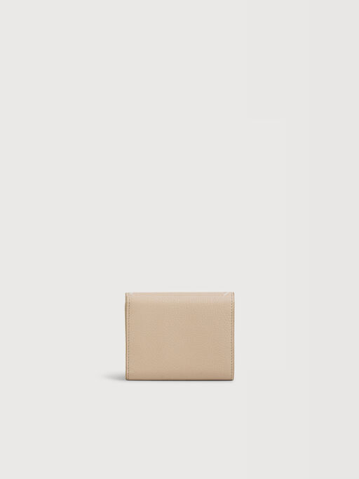 Beige leather trifold wallet with Marni Symbol logo - Wallets