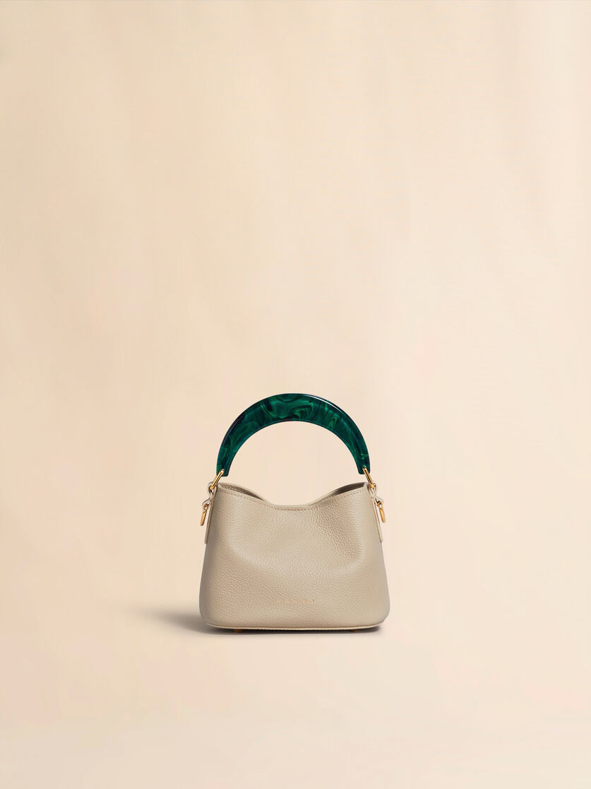 Venice Mini Bucket Bag in black leather - Shoulder Bags - Image 1