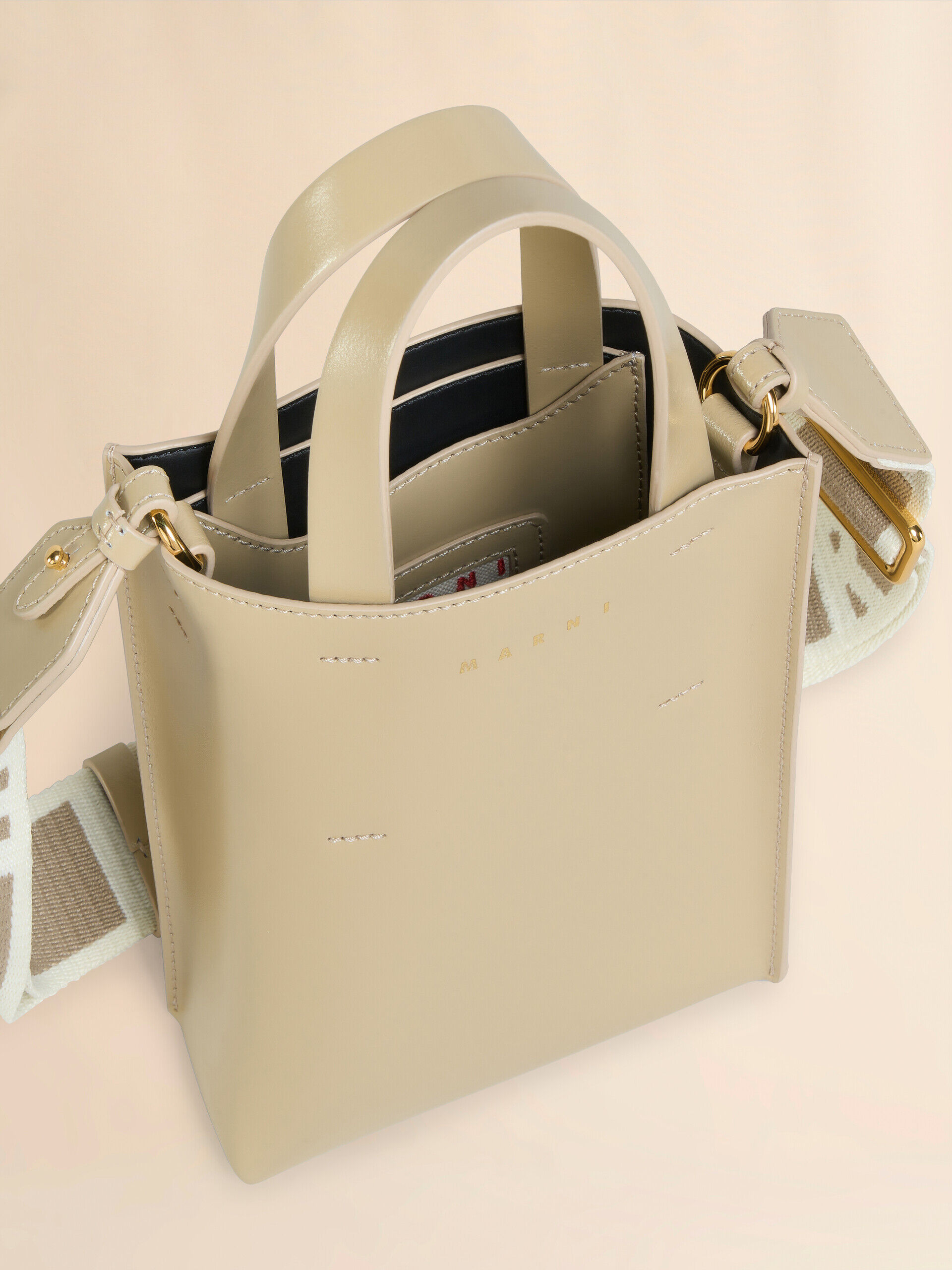 ベージュ レザー製 Museo ナノバッグ | Marni
