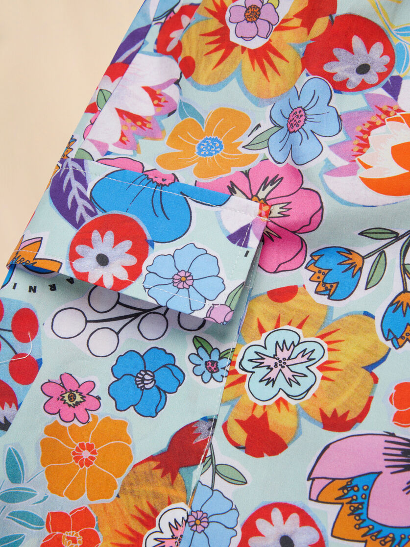Poplin shorts with Holiday pattern - Pants - Image 4