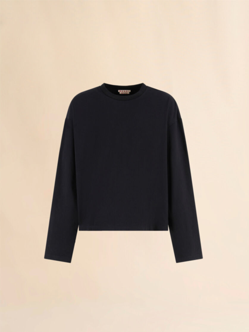 Black oversized organic cotton T-shirt - Shirts - Image 1