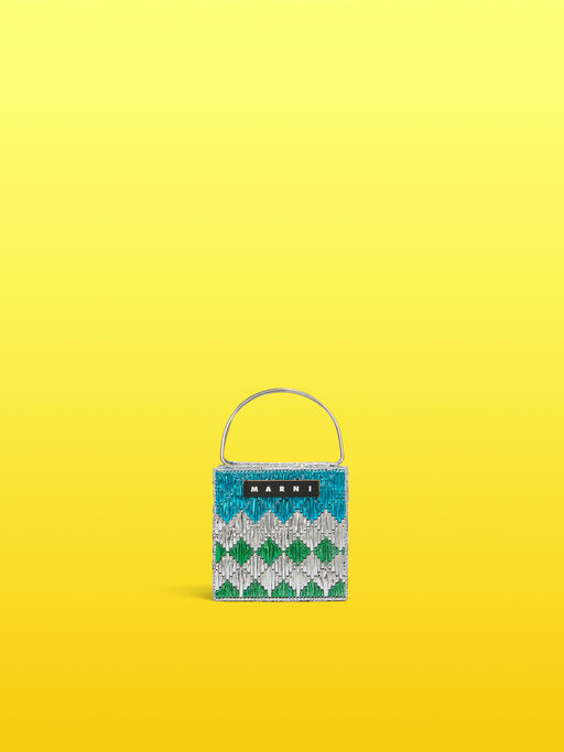 メタリック ライトブルー ロンバス MARNI MARKET ミニバッグ - ショッピングバッグ