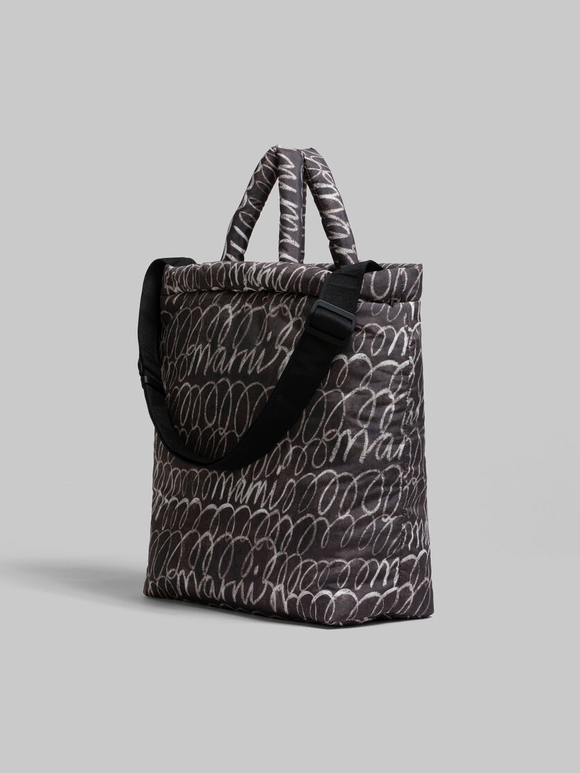ブラック Puff トートバッグ、Marni Scribbleプリント | Marni