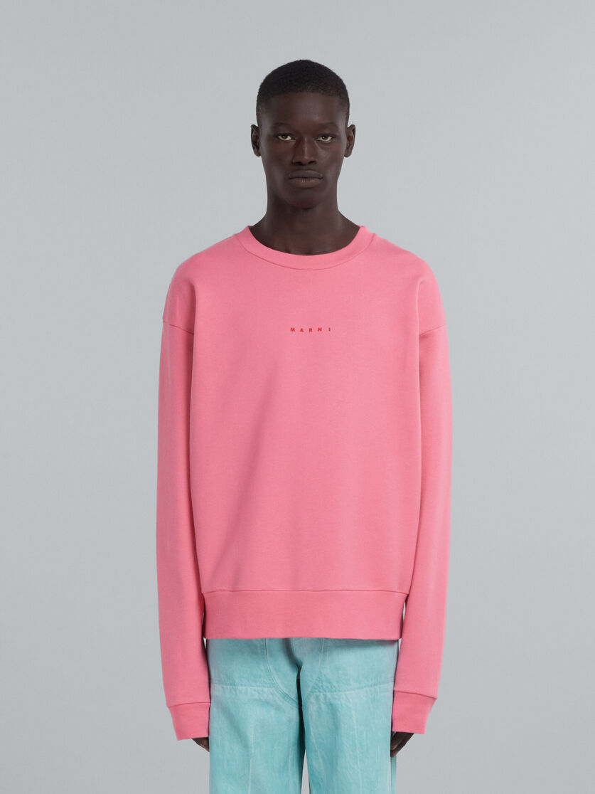 Candy pink sweatshirt with logo - Sweaters - Image 2