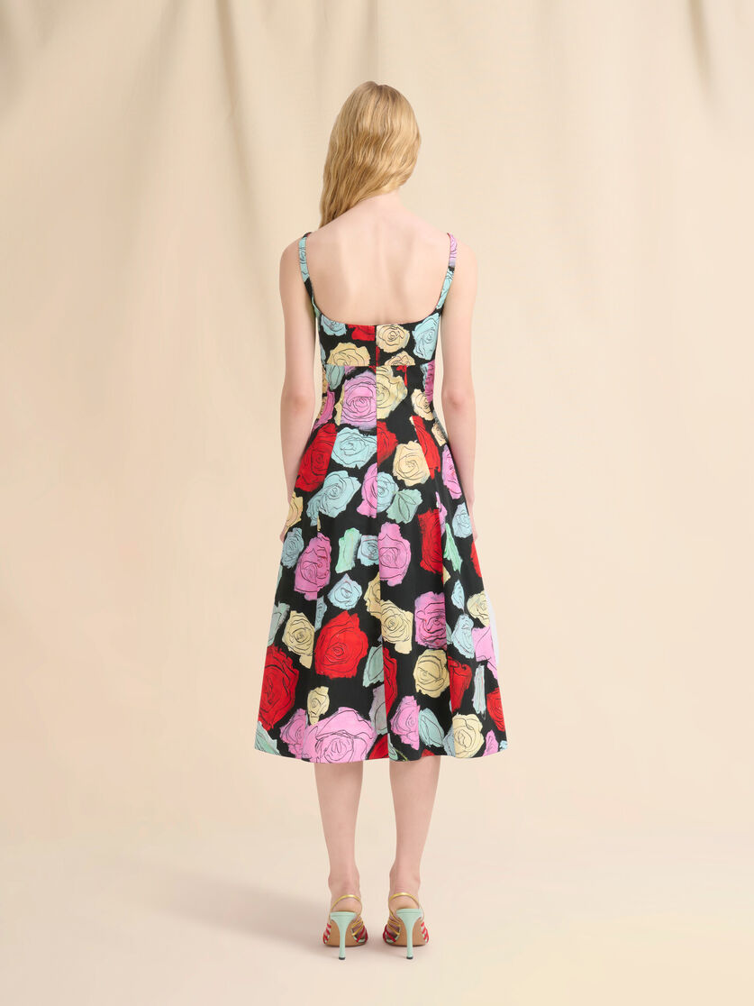 Black poplin balloon dress with Orion print - Dresses - Image 3