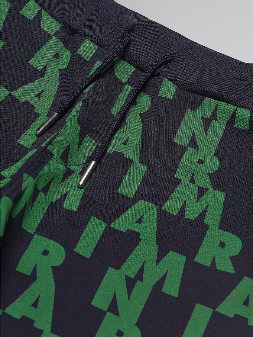 Fleece trousers with all-over Marni pattern - Pants - Image 3