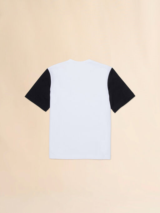 T-shirt in cotone bianco con stampa Tea Time - T-shirt