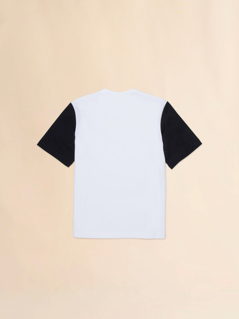T-shirt in cotone bianco con stampa Tea Time, Image 2