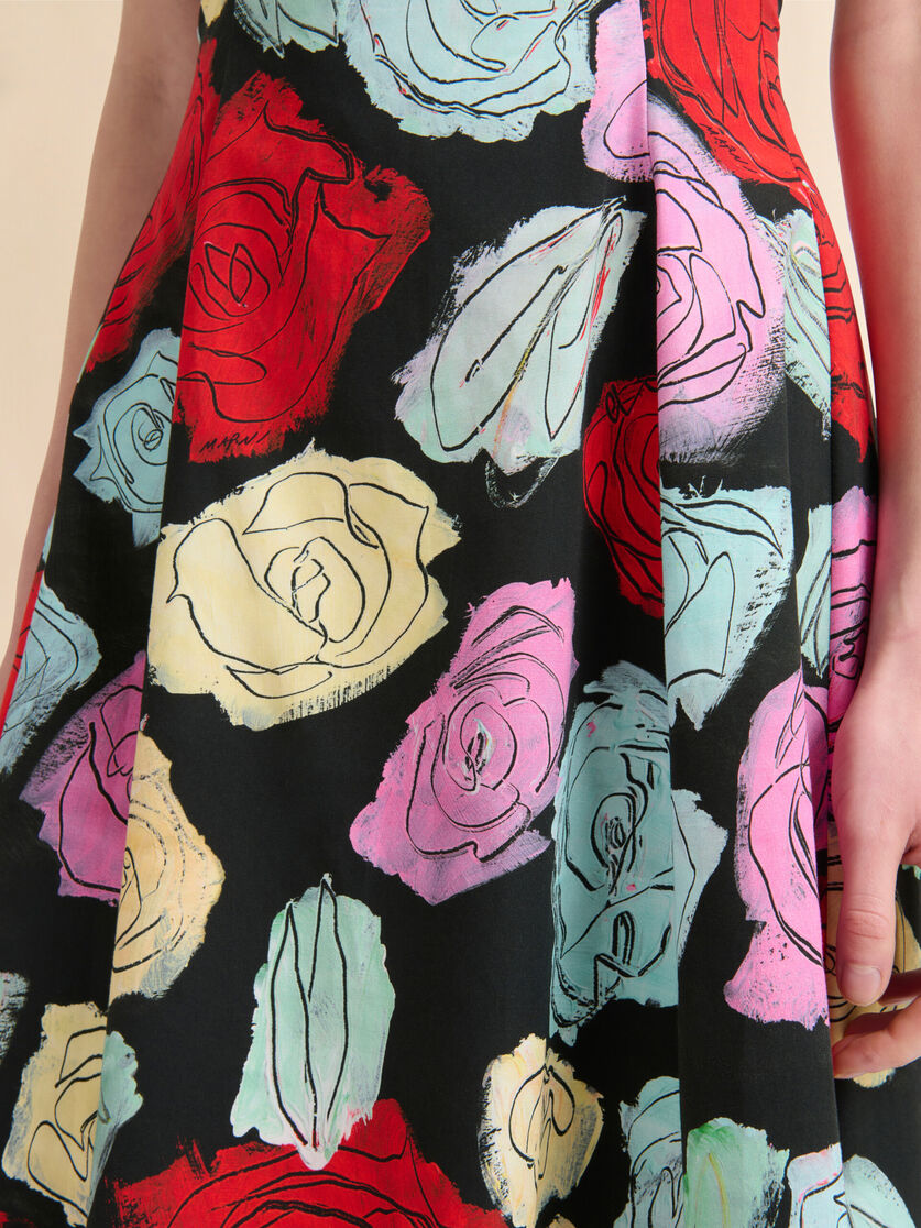 Black poplin balloon dress with Orion print - Dresses - Image 5