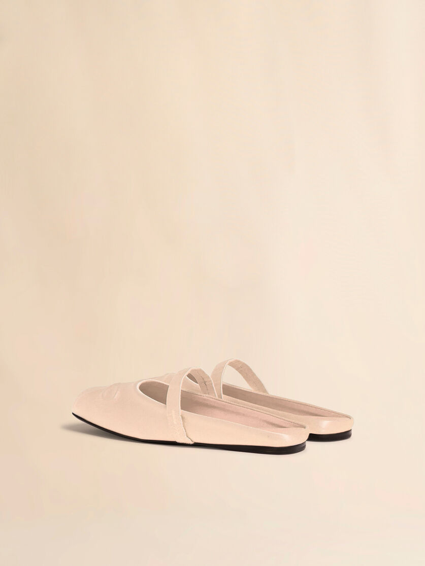 Light grey satin Little Bow sabot ballet flat - Ballet Shoes - Image 3