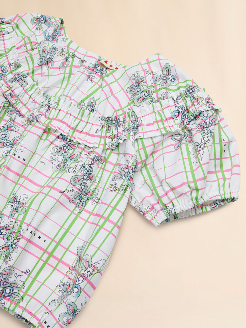 Poplin shirt with Greenhouse pattern - Shirts - Image 3