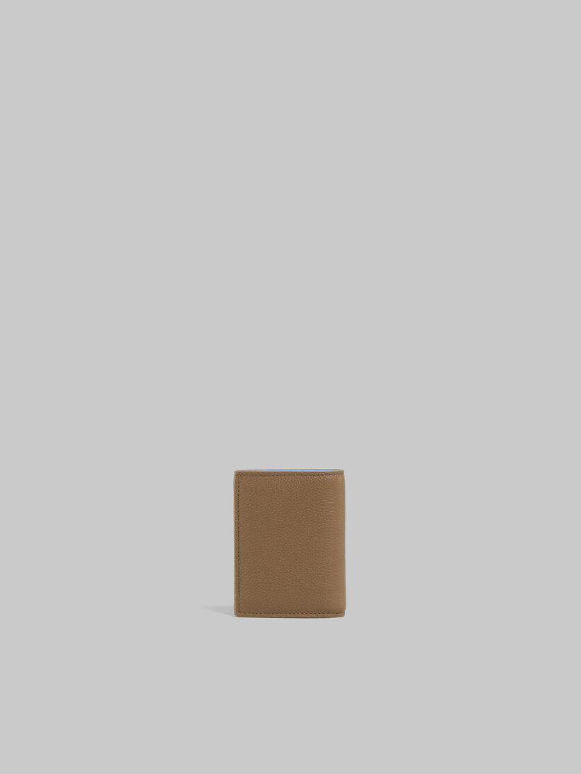 Brown leather bifold wallet with Marni mending | Marni