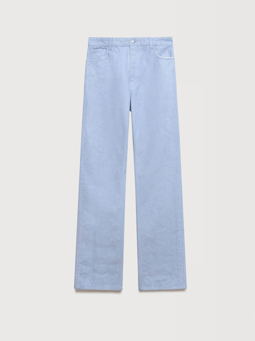 Light blue coated denim jeans, Image 1
