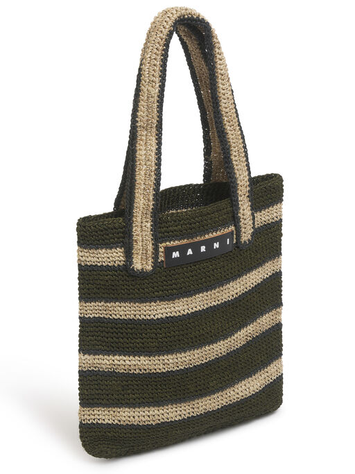 エメラルド MARNI MARKET フィケクロシェバッグ - ショッピングバッグ
