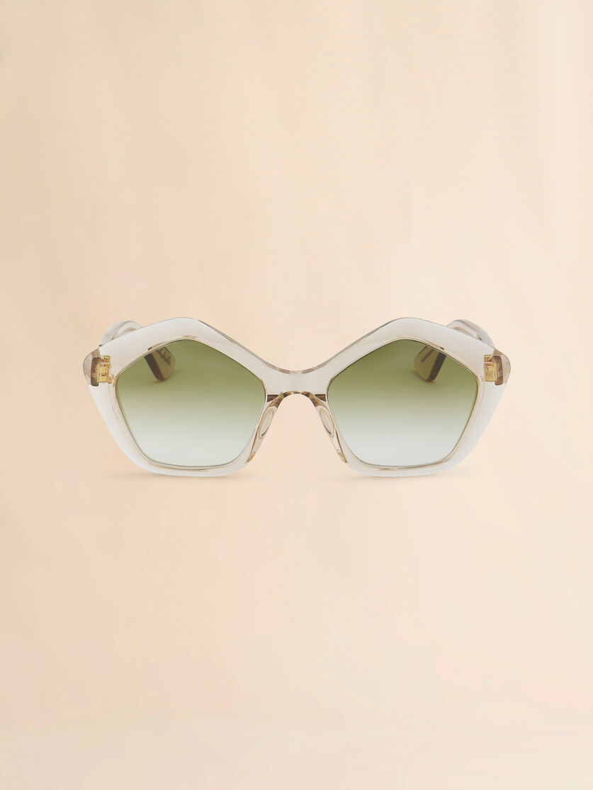 Ivory translucent Eluvi sunglasses, Image 1
