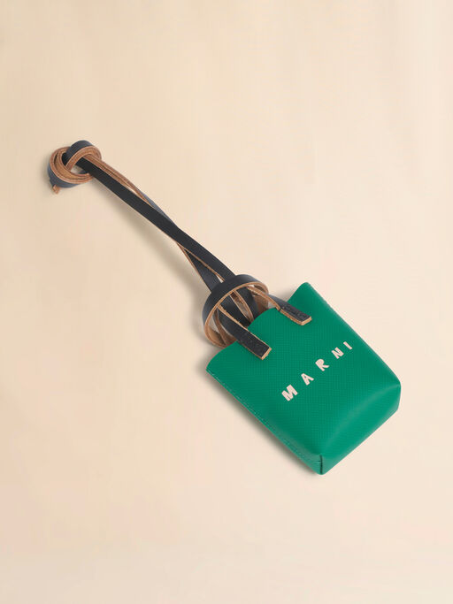 Ciondolo micro tote bag verde - Portachiavi