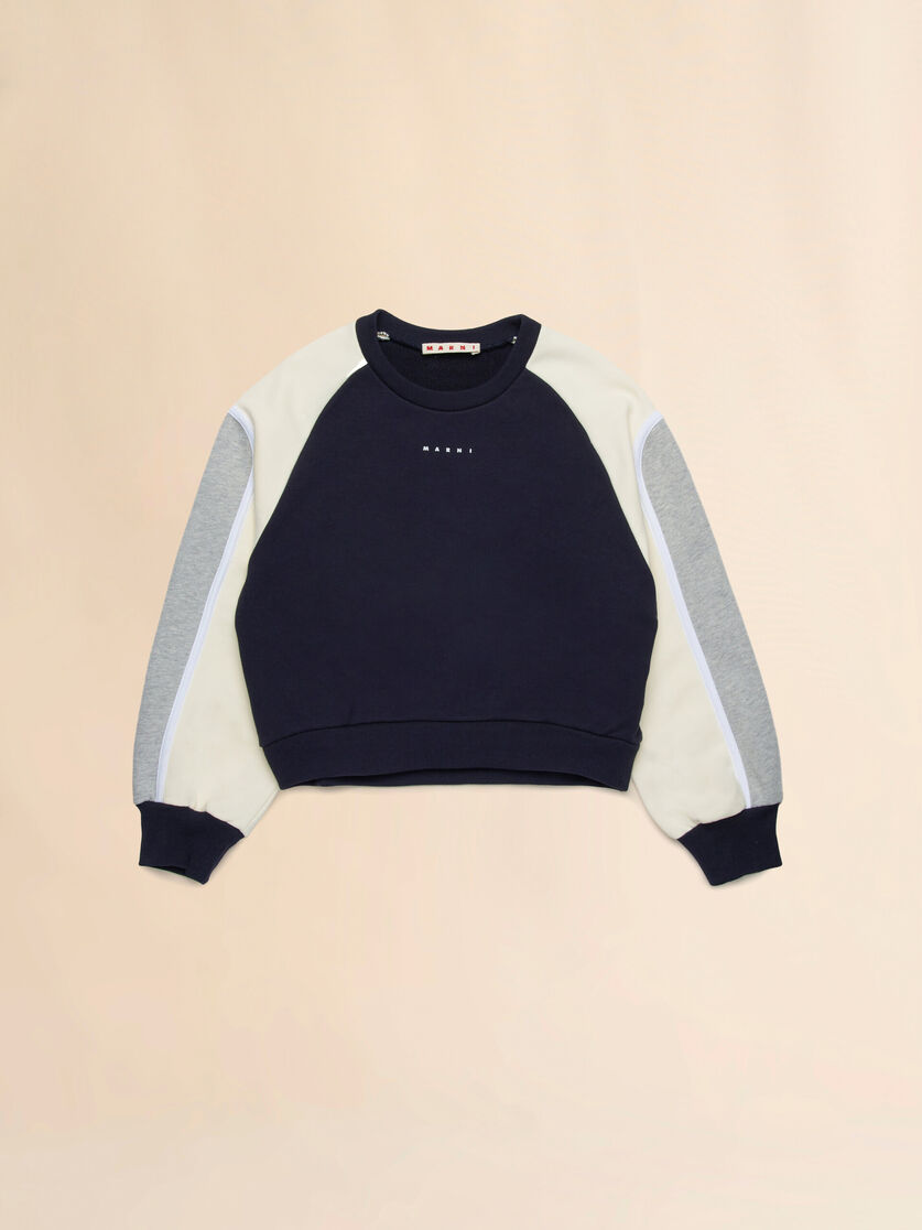 Sudadera de cuello redondo con detalles colorblock - Punto - Image 1