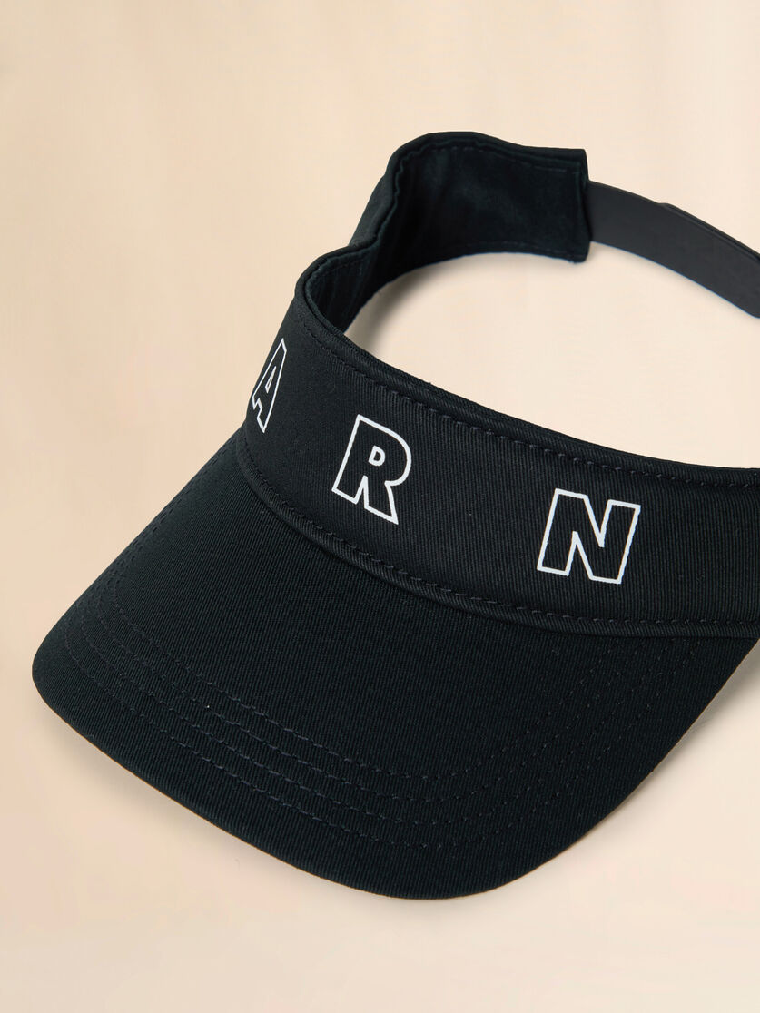 Pink gabardine visor with logo - Caps - Image 3
