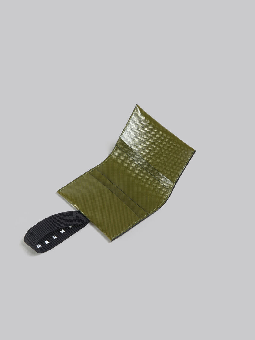 Portacarte bi-fold nero con cinturino logato - Portafogli - Image 2