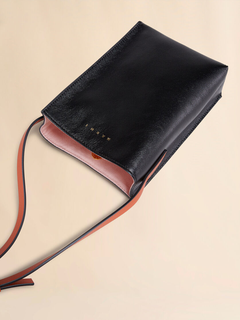 Museo Soft Nano Bag in black and grey leather - Shoulder Bags - Image 3