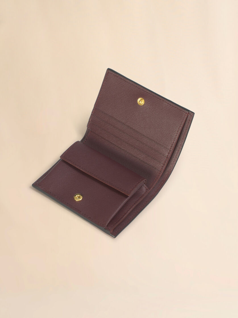 ピンク ライトブラウン ダークブラウン サフィアーノレザー製二つ折りウォレット, Image 4