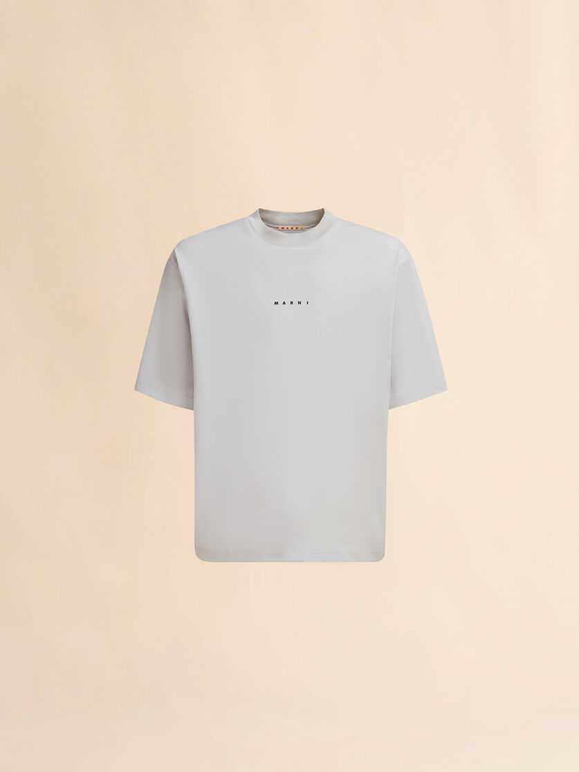 T-shirt in cotone biologico rosa con logo - Camicie - Image 1