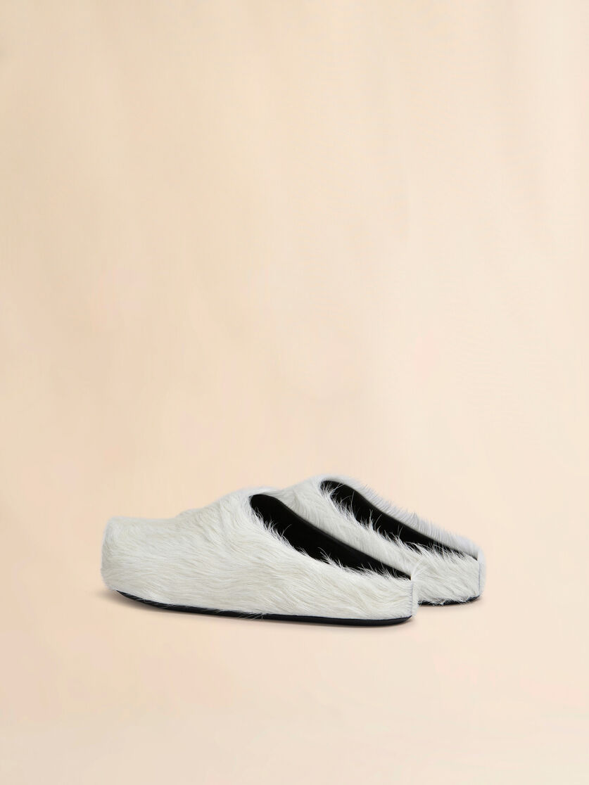White long hair calfskin Fussbett sabot, Image 3