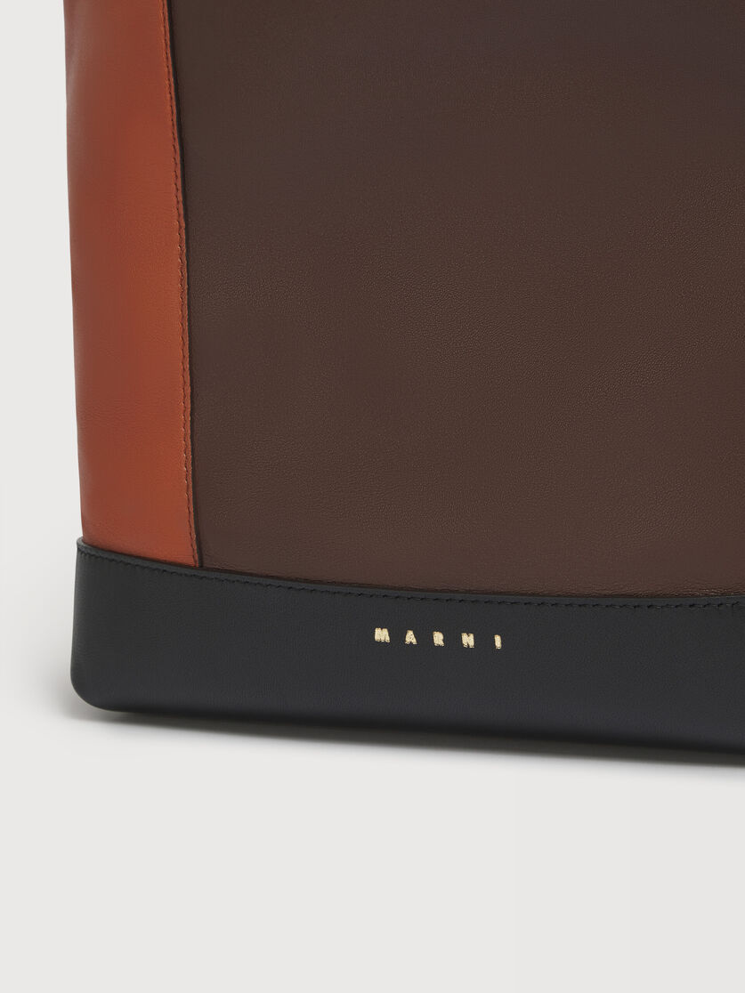 Light brown, dark brown and black leather Pod 2.0 bag, Image 4