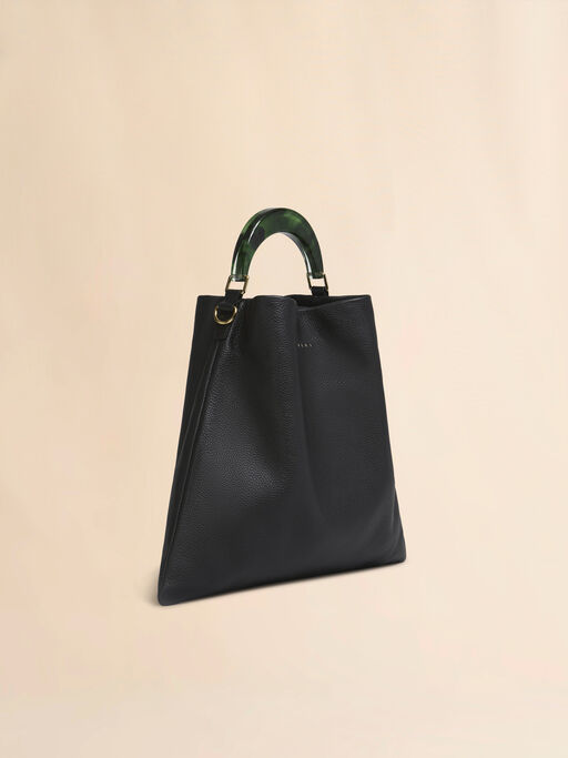 Venice Medium Bag in black leather - Shoulder Bags