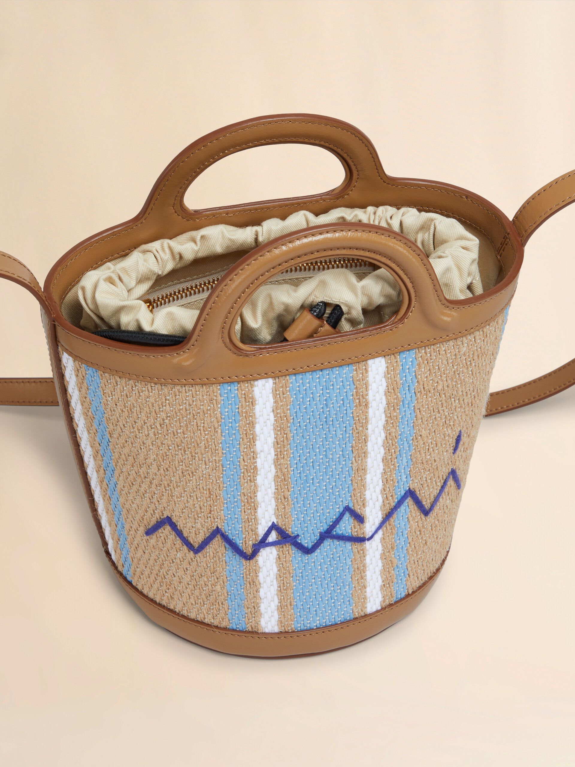 【MARNI】TROPICALIA スモール バケット バッグ ブラウン TROPICALIA BASKET BAG SMALL | Marni