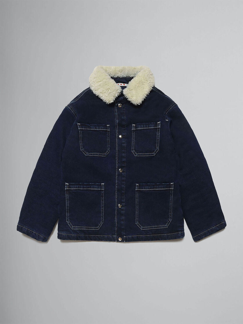 Denim jacket with teddy collar - Jackets - Image 1